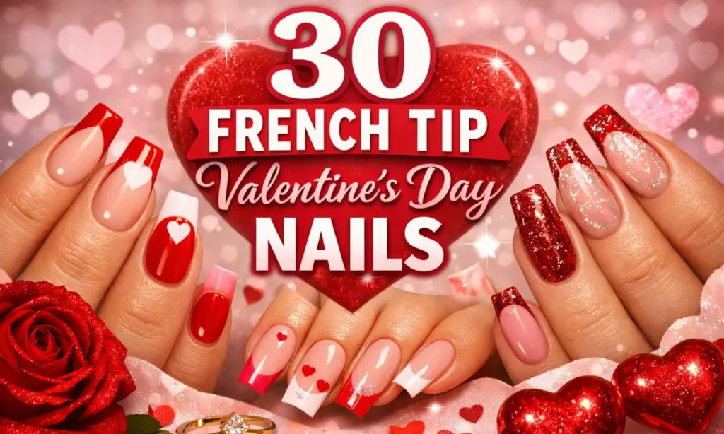 30 French Tip Valentine’s Day Nails